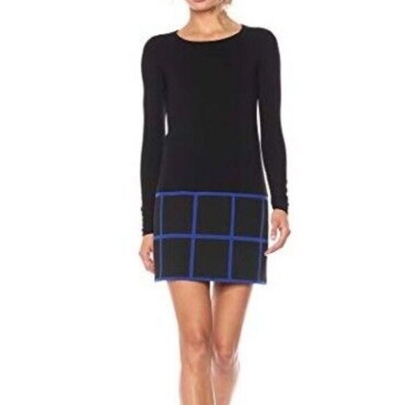 BAILEY 44 ANTHRO Grand Duchy Black and Blue Dress Size XS - Picture 1 of 8